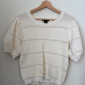 House of Harlow 1960 Cream Knit Top Size M